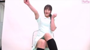 【シーン動画】下平玲夏ナース服ペダル漕ぎパンチラ透明椅子告知